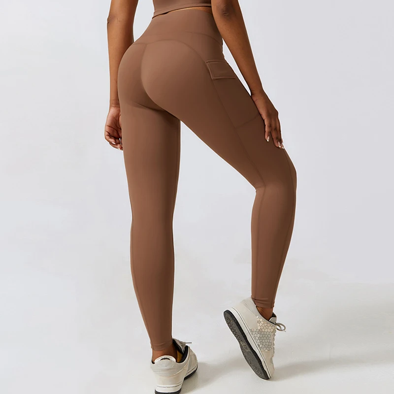 YIYI Newest Breathable Custom Women's Leggings With Side Double Pockets Yoga Pants Women Girls Biker Running leggings 2023