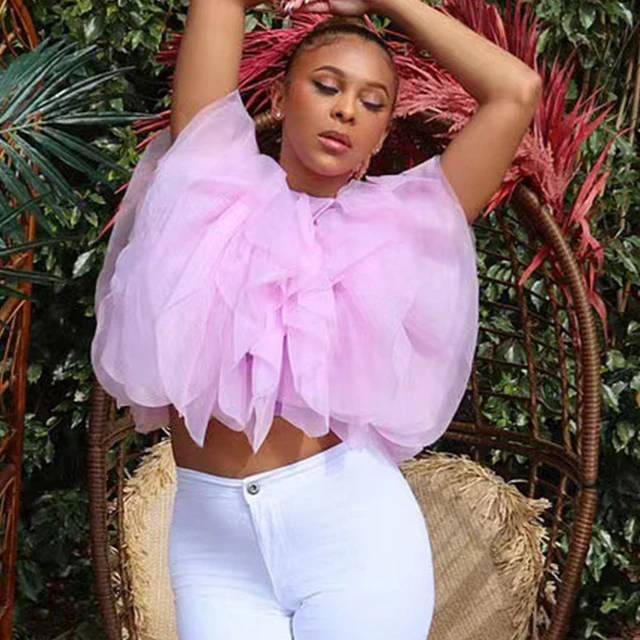 Gx3381 Y2k Clothing Ladies Camisole Sexy Patchwork Sheer Mesh Blouse Womens  Breathable Ruffle Tops - Buy Women Ruffle Tops,Mesh Blouse Womens,Womens  Breathable Tank Tops Product on Alibaba.com