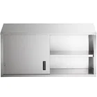Customized Commercial 304 Free Standing Sliding Door Stainless Steel Cupboard Restaurant Kitchen Storage Cabinets