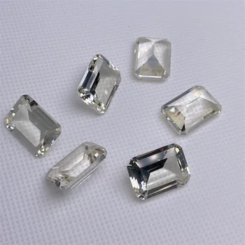 19ct High Quality Natural White Topaz Loose Gemstone Rectangle Shape Faceted White Topaz Perfect Ring Size