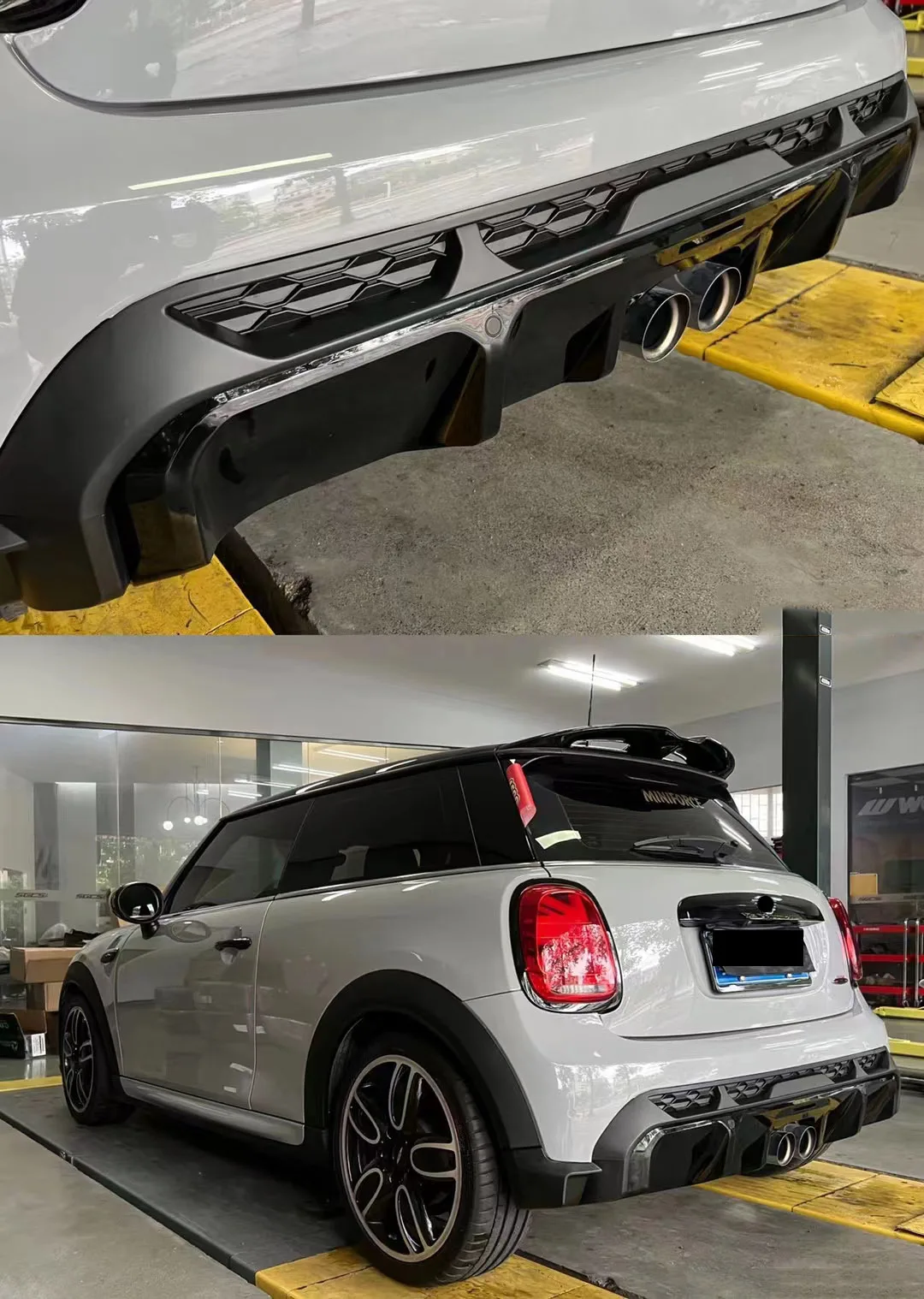 product front rear bumper set old to new version body kits for bmw mini cooper f55 f56 upgrade to 2022 jcw style body kit 2014 2021264-10