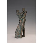 Decorations Figurine Suppliers Resin Home Decorations Copper Effect Resin Figurines Lover