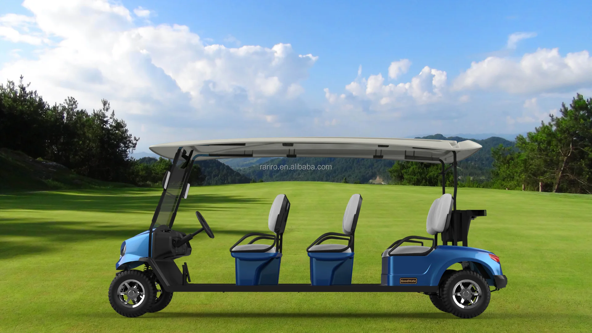 Electric 6-Seater Lifted Golf Cart Utility Buggy with 10.1 Display and 360 View Camera