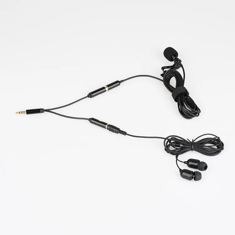 3.5mm Audio Stereo Double Microphone Audio Splitter Cable Male To 2