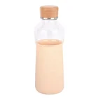 Glass Bottle With Hot Sale Custom Lead Free Borosilicate Glass Drinking Glass Water Bottle With Silicone Sheath