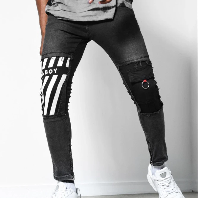 Pantalones Cargo De Mezclilla Para Hombre,Jeans De Diseño Elegante De Calle,Color  Negro,Ajustados,Informales,Novedad De 2021 - Buy Plus Tamaño De Los Hombres  Pantalones \u0026amp; Pantalones Slim,Streetwear De Los Hombres De Moda  Pantalones De