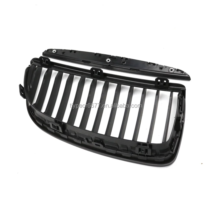 product tiypeor three color front hood kidney grill single slat car grille for bmw e90 e91 3 series 2005 2006 2007 2008 gloss black-4