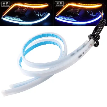 Slim Flexible 2835 Led Drl Strip 30cm 45cm 60cm For Car Headlight