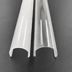 Lamp Covers For Led Lighting Thick Extrusion Polycarbonate Profile Frosted Milky Acrylic Plastic Lamp Cover