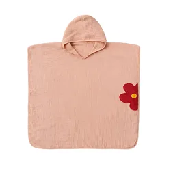 Infant cotton hooded cape bath towel water absorbing bathrobe children's beach towel baby shower wrap towel