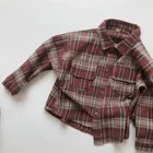 Boys Shirts Kids 97935 Winter Boys Shirts Plaid Black Yellow Casual Kids Tops Children's Clothes Wholesale