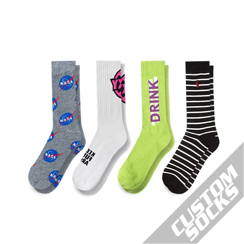 Free Design Mock Up Made Your Own Custom Brand Men Crew Socks Design