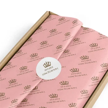 Tissue christmas Gift Custom Packaging Machine Flower Logo Printed Making Wrap Shredded Flowers Pink gift wrapping paper