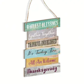 Customized Word Blessing Ladder Shape Vintage Rustic Art Decorative Hanging Plaque Wooden Wall Sign