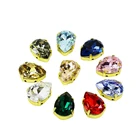 Dz-3003 Teardrop Violet 10X14mm Crystal Stone With Claw Setting Sew On Rhinestones For Jewelry Making