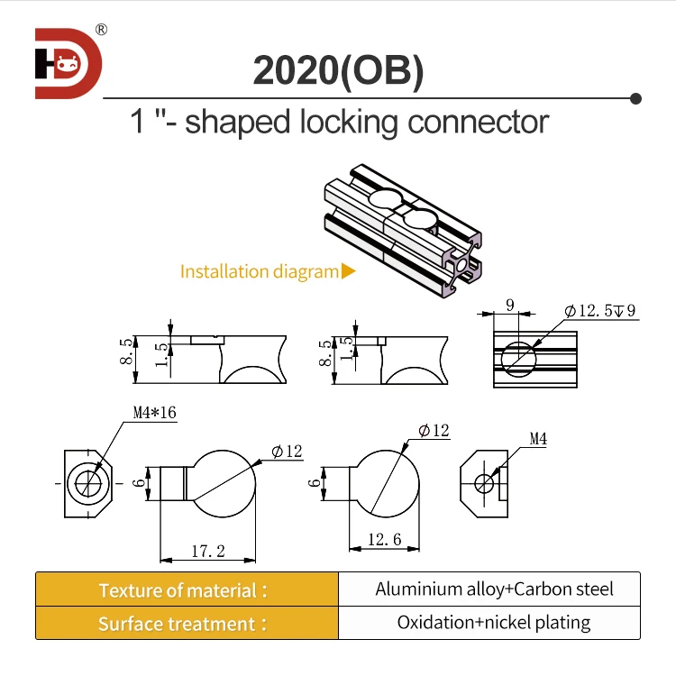 Built in Connector, Long Strip 20/30/40 Aluminum Profile Whistle, 1-character Connector, Parallel Extension Connector, Accessory details