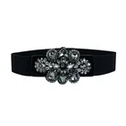 Belt Shining Decoration Waistbelt For Women Rhinestone Elastic Waist Belt Crystal Flower Belt With Diamond