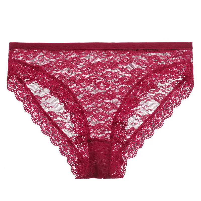 Finetoo Floral Lace Sexy Women Lingerie Panties M Xl Plus Size