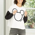 Sweatshirt Women's Mickey Outline Hooded Streetwear Ladies Sweatshirt Graphic Sweatshirt Women's Hoodies