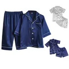 Pijamas Pyjamas Boys Pajamas Quality Cute Satin Pijamas Children Organic Soft Pyjamas Silk Boys Plain Kids Pajamas