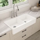 Modern Luxury Wholesale White Ceramic Apron Front Farmhouse Kitchen Sink