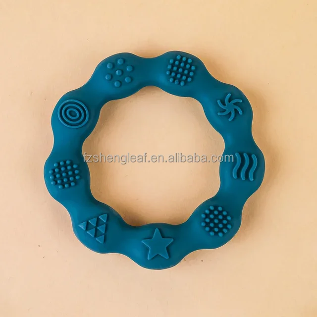 product wholesale customized bpa free soft baby silicone newborn pacifier teether infant tactile training teething toy food grade-2