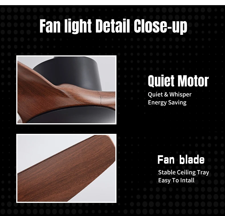 product factory direct white ceiling fans without lights and remote reversible no light bldc motor abs blades for bedroom living room-6