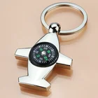 Small Compass 2021 Promotional High Quality Pendant Creative Small Gift Mini Aircraft Compass 3d Custom Key Chain