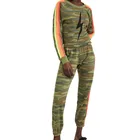 Sweat Suits Hot Sale Casual Women Sport Clothing Long Sleeve Stripe Sweatsuit Long Pants 2 Piece Set Women Sweat Suits