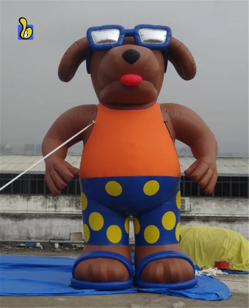 Huge Handsome Inflatable Dog Cartoon With Sunglasses For Promotion - Buy  Inflatable Dog Balloon,Advertising Balloon,Inflatable Dog Product on  
