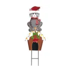 Christmas Decoration Decorative Garden Stakes Christmas Outdoor Decoration Cat Metal Garden Stake