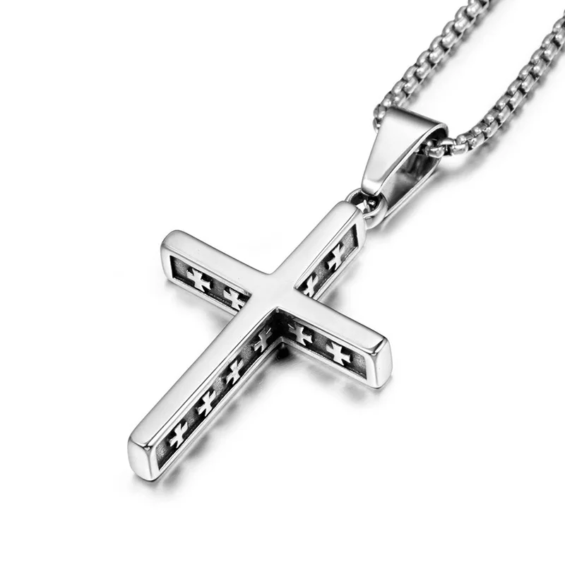 Stainless Steel Vintage Cross Pendant 