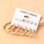 Dangle Earrings Amazon Hot Selling Fashion Dangle Hoop Stud Trendy Stylish Earrings Set For Women