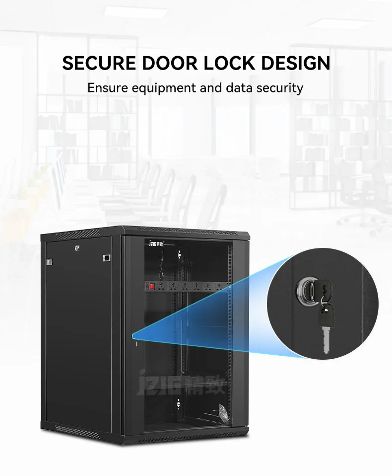 Cabinet with Cooling Fan, Wall, 9U-18U - detail 4