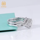 Engagement Ring AAA Gems New Design Engagement Ring Wedding Band White Gold Moissanite Ring 14K