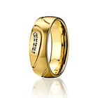 Titanium Band Exquisite Workmanship 14k 18k Gold Plated Wedding Titanium Ring Band