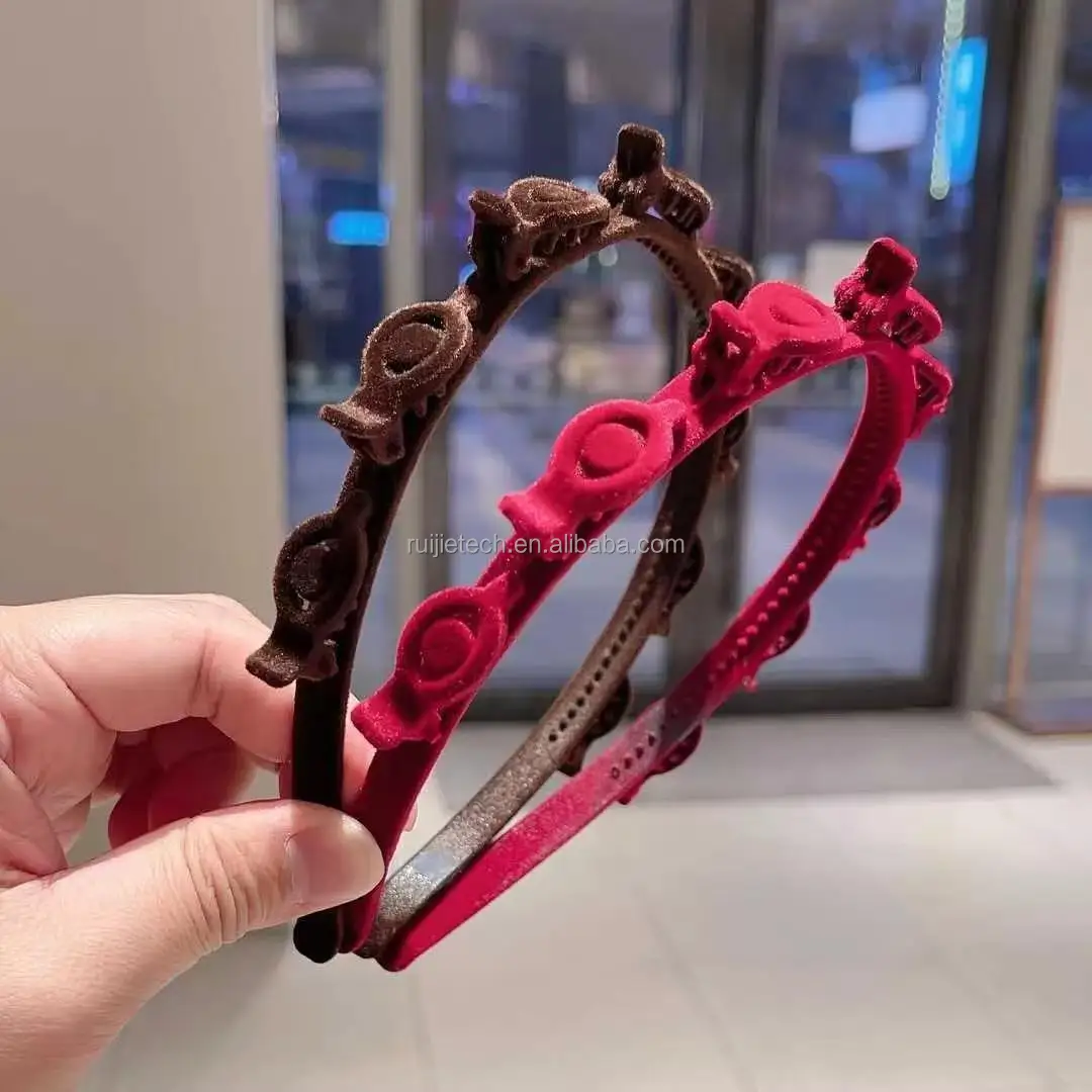 Women's Simple Non-Slip Braided Hair Accessory Red Organized Hair Hoop for Baby Department Fashionable Sweet All New