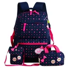 School Hot Sell 3pcs Set Primary Student Girls Backpack School Bag