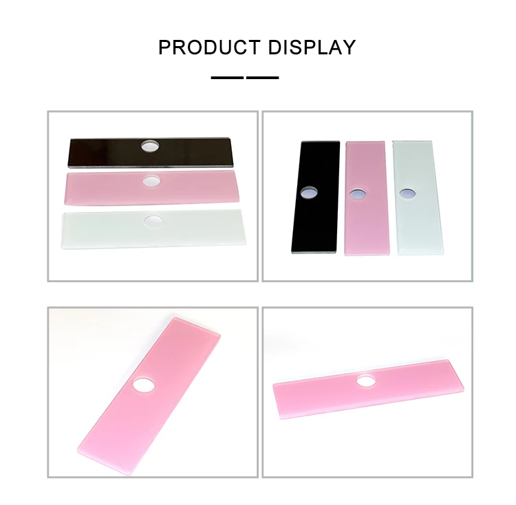 Pink bathroom shower switch glass panel color size customization