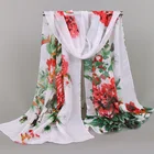 Silk E-lintie Manufacturer Supplier 2020 New Print Chiffon Silk Scarf Lady's Long Scarf