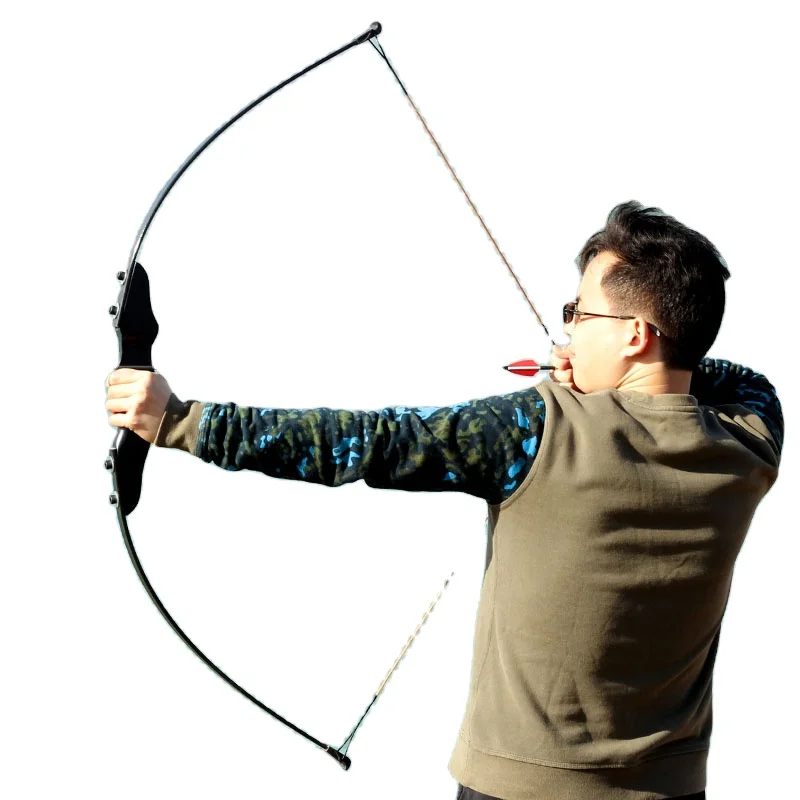 Pure Handmade Recurve Bow Traditional longbow Wooden Hunting Target Shooting 
