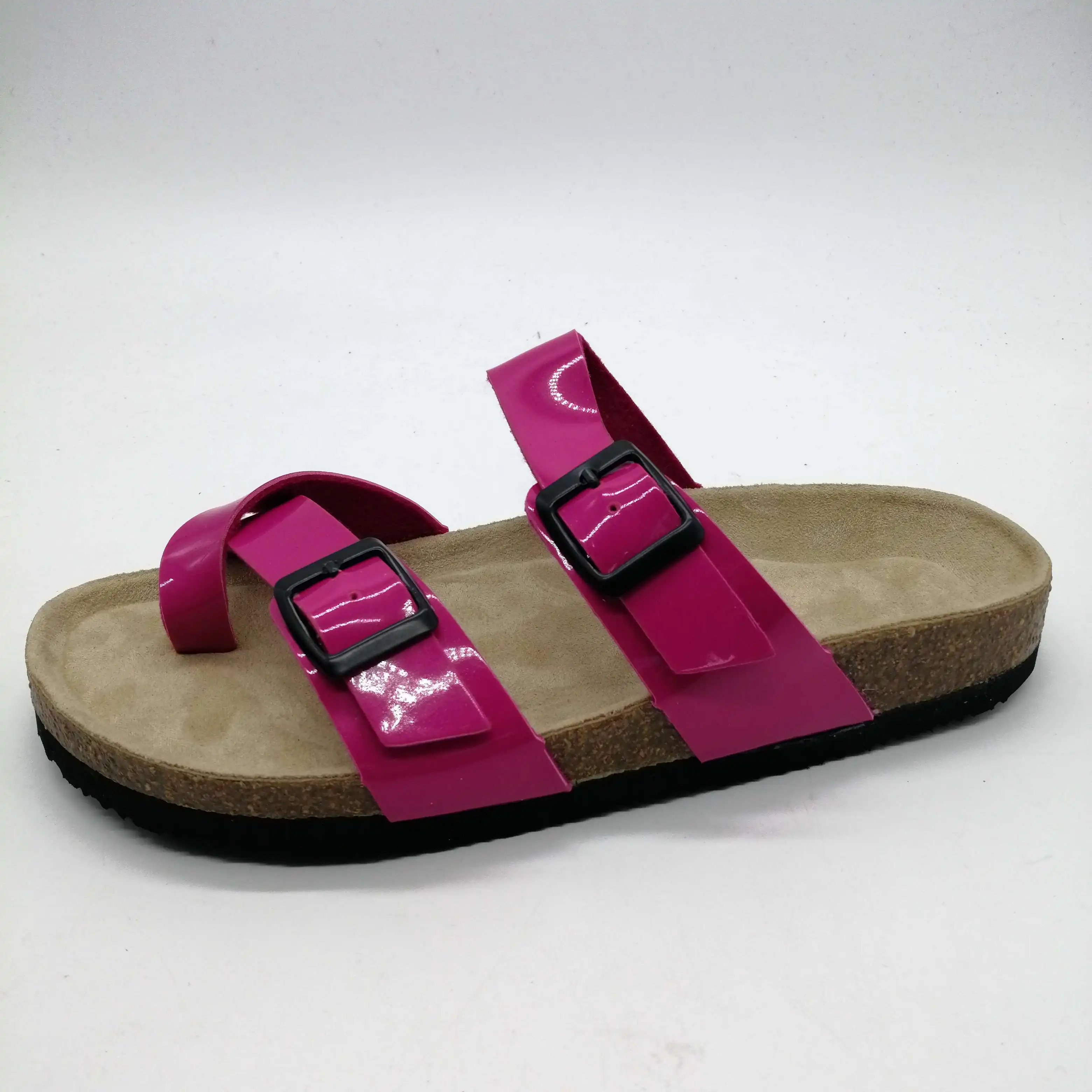 Custom Summer Fashion Double Strap Beach Slides Cork Clogs Sandals Bir ken Slippers Women
