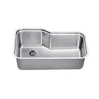 Bowl Bowl Kitchen Single Sink Good Quality Undermount Satin Kitchen Sink Single Bowl Sink With Side Drain