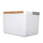 Cool Cooling Box 10l Portable Camping Cooling Cool Box With Detachable Wooden Lid Cover