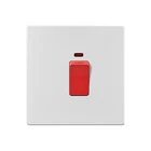 Modern Practical High Quality With Indicator White Square Universal Led Wall Light Switch