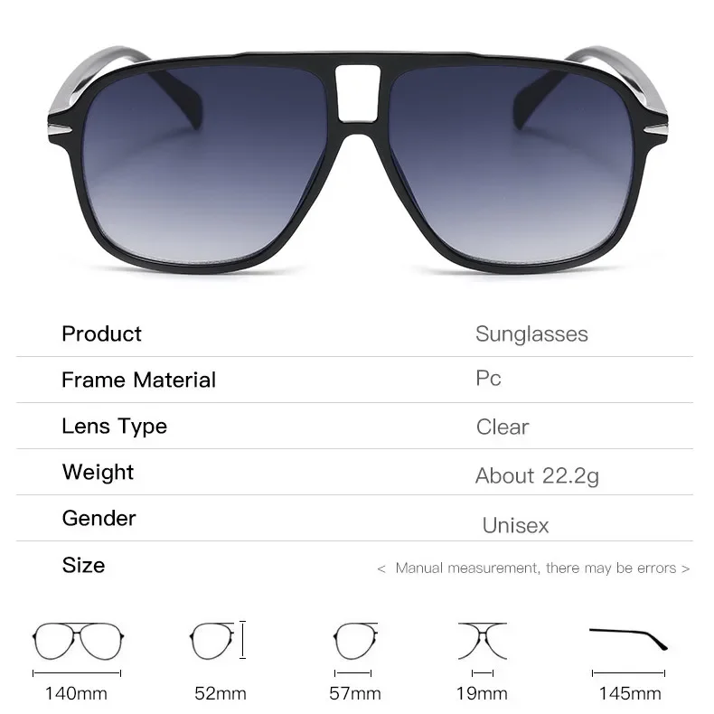 Air Force Men's Square Pilot Sunglasses – Retro Metal Frame, UV400 Polycarbonate Lenses – Multicolor