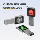Usb Flash Drives Promotional Gift Office 2.0 3.0 Branded Usb Light Up Logo Usb Flash Drives Pendrive Logo Usb Stick