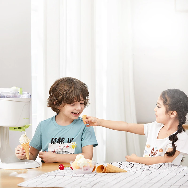 Electric Portable Small Ice Cream Maker Simple Making Mini Ice Cream