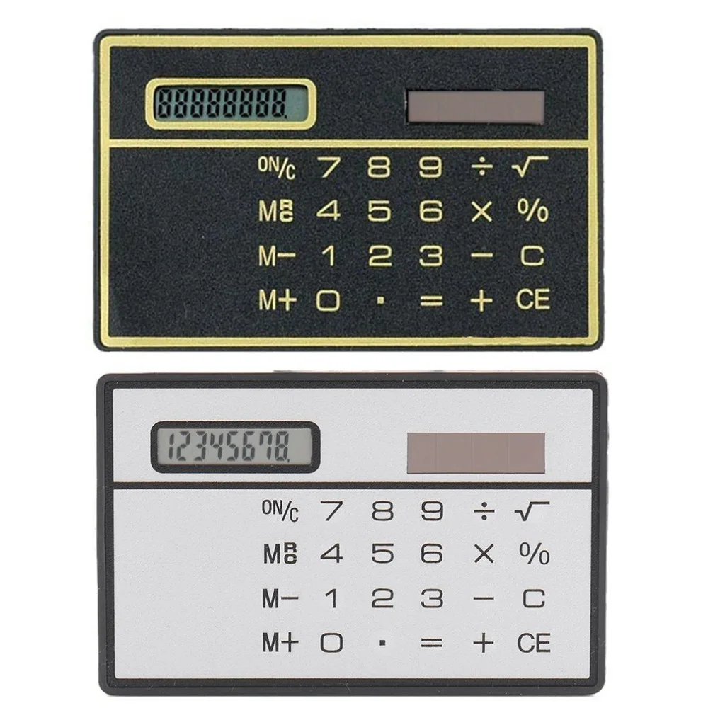 Portable Mini Calculator 8 Digits Display Ultra-thin Calculator School Suppl MK