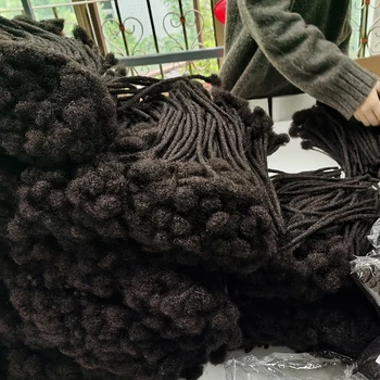 [HOHO DREADS] 20 Inches human Hair Extensions virgin mongolian afro kinky curly hair Crochet Dreadlocks